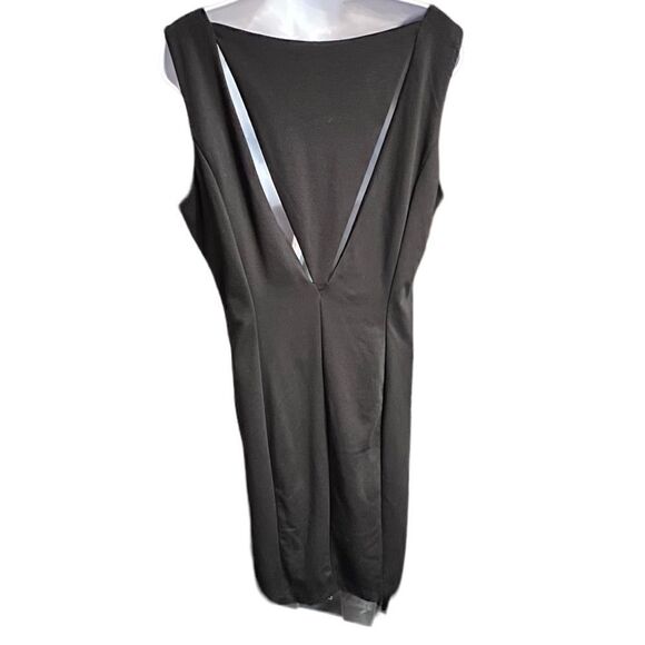 NEW Banana Republic Sleeveless Black Dress With Cutouts, PLUS size 14 - Picture 2 of 7
